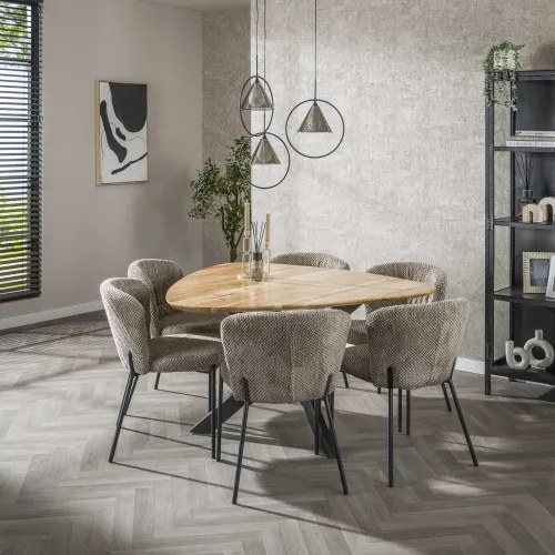 Jedálenský stôl 29-65 135x135cm Triangle Masív drevo Acacia - Komfort-nábytok