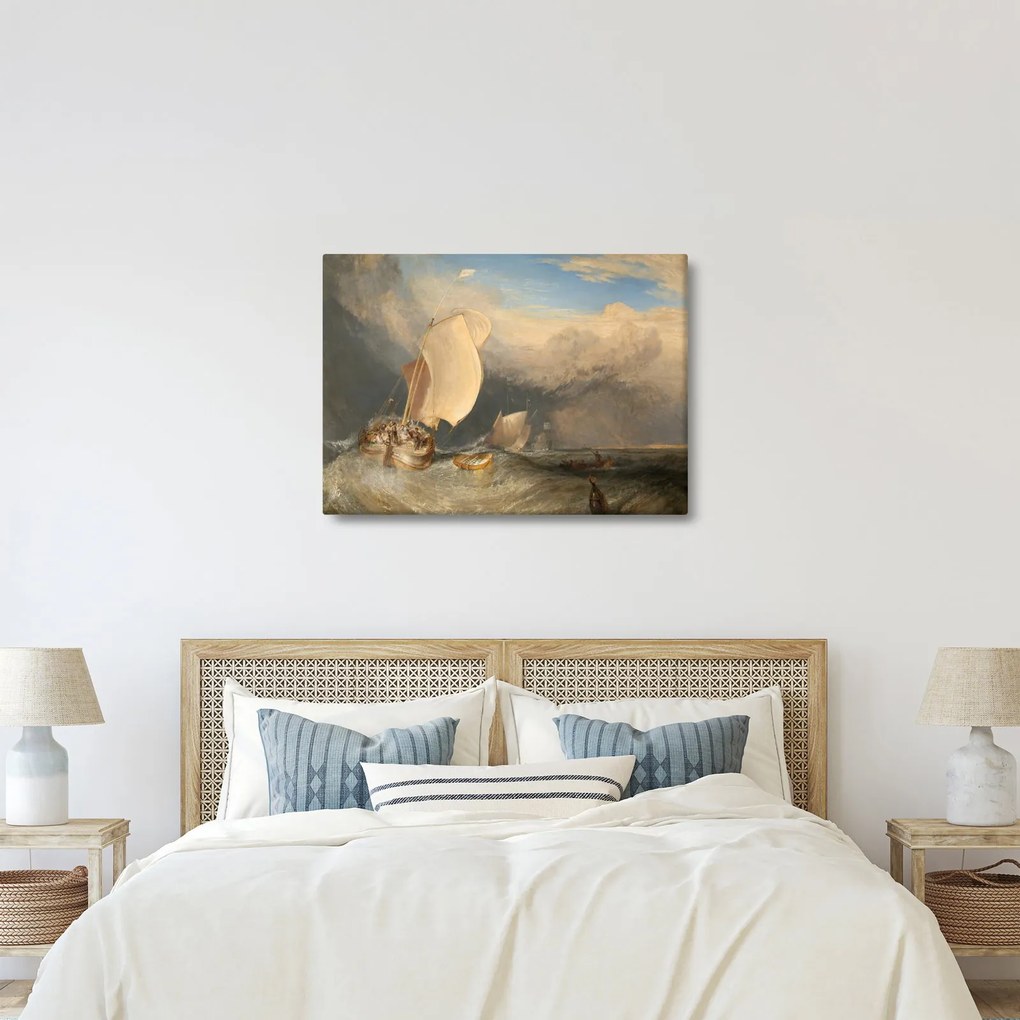 Obraz - William Turner, Fishing Boats with Hucksters Bargaining for Fish, reprodukcia (70x50 cm)
