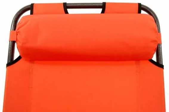 Garthen 29464 Skladacie záhradné lehátko - oranžová