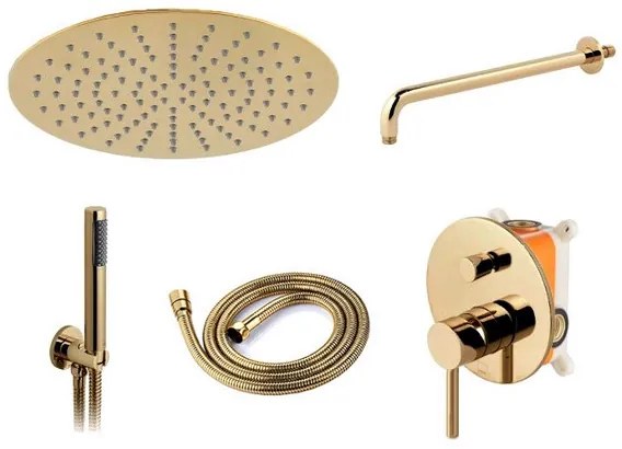 REA LUNGO GOLD podomietkový sprchový set so sprchovou batériou
