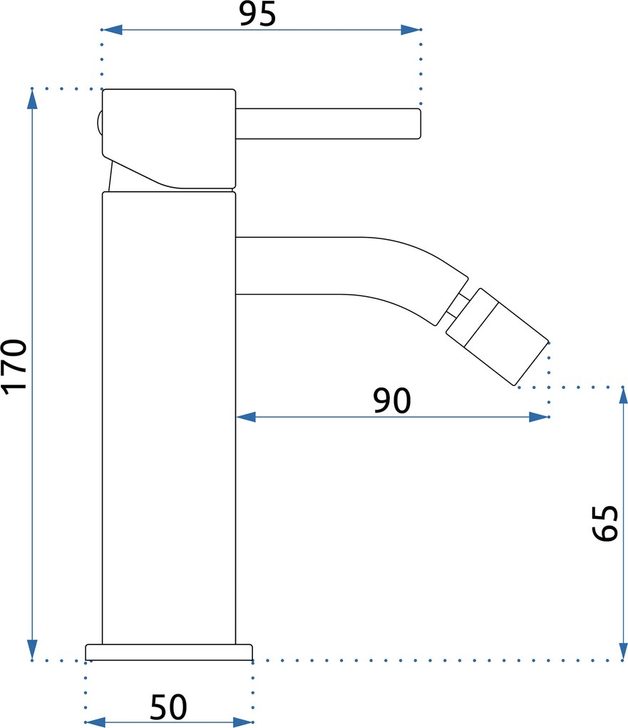 Rea Lungo, bidetová batéria, biela matná, REA-B4701