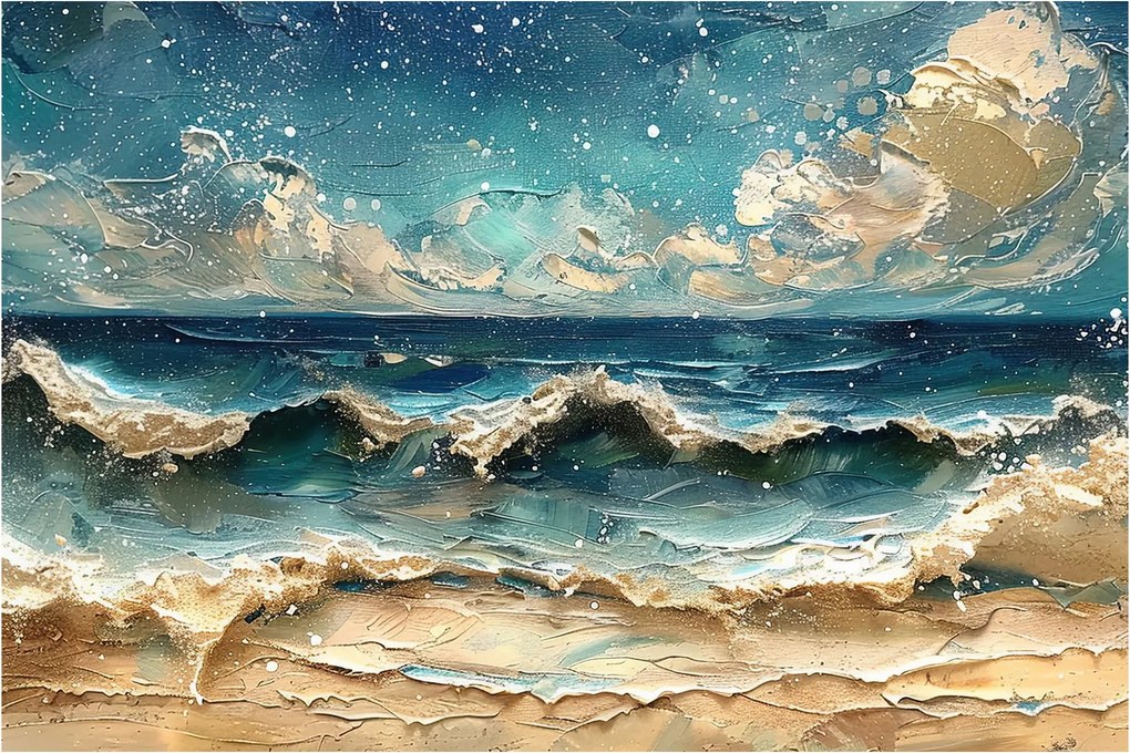 Obraz - Maľba mora (90x60 cm)