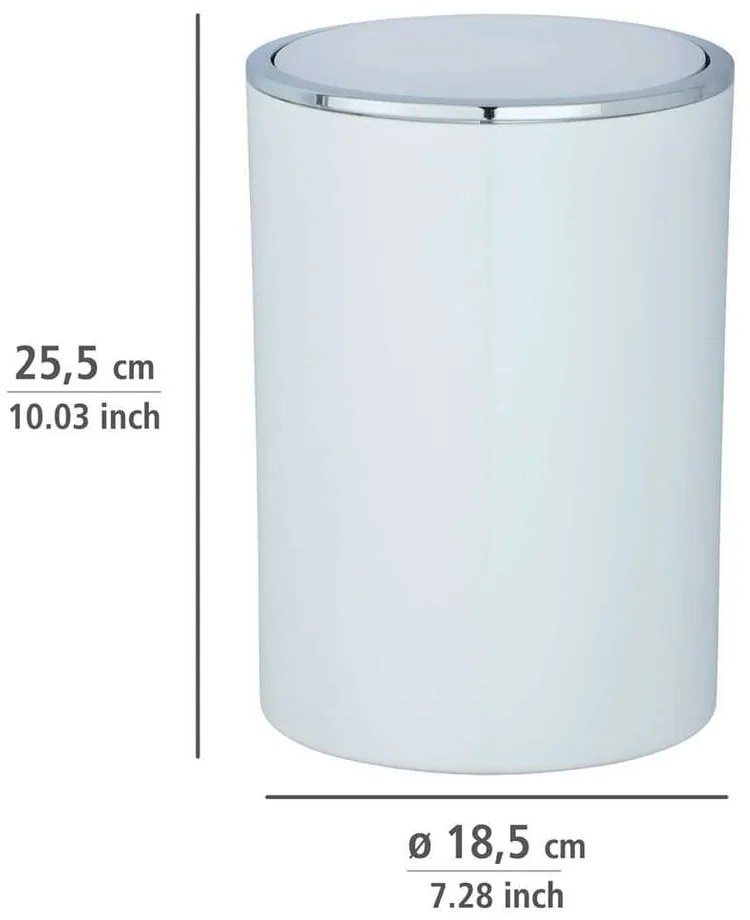 Biely plastový odpadkový kôš 5 l Inca – Wenko