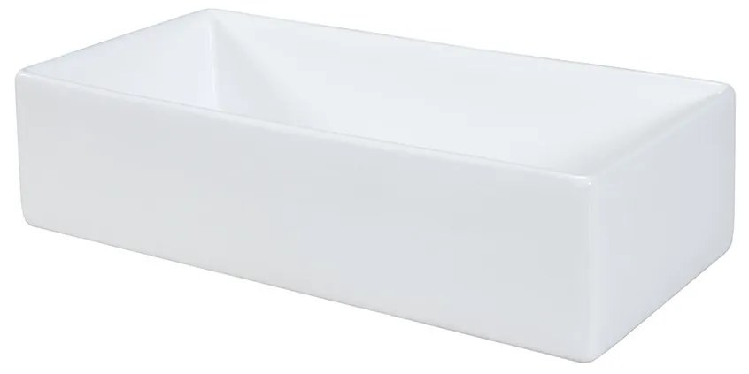 Sada keramického umyvadla na dosku a výpusti Gaja 45 cm biela