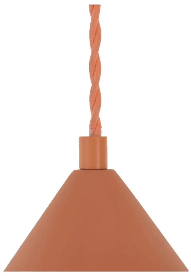 Závesné svietidlo v tehlovej farbe s kamenným tienidlom ø 30 cm Vilma – SULION