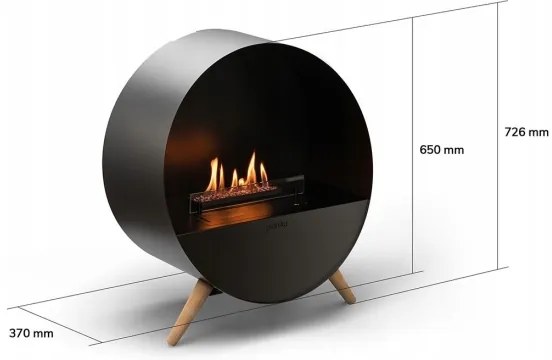 Planika Bubble Wall & Floor BEV - BIO krb na diaľkové ovládanie 72,6x65 cm 2,5kW