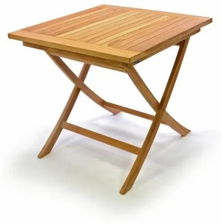 Divero 32596 Drevený záhradný stôl, teakové drevo, 80 x 80 cm