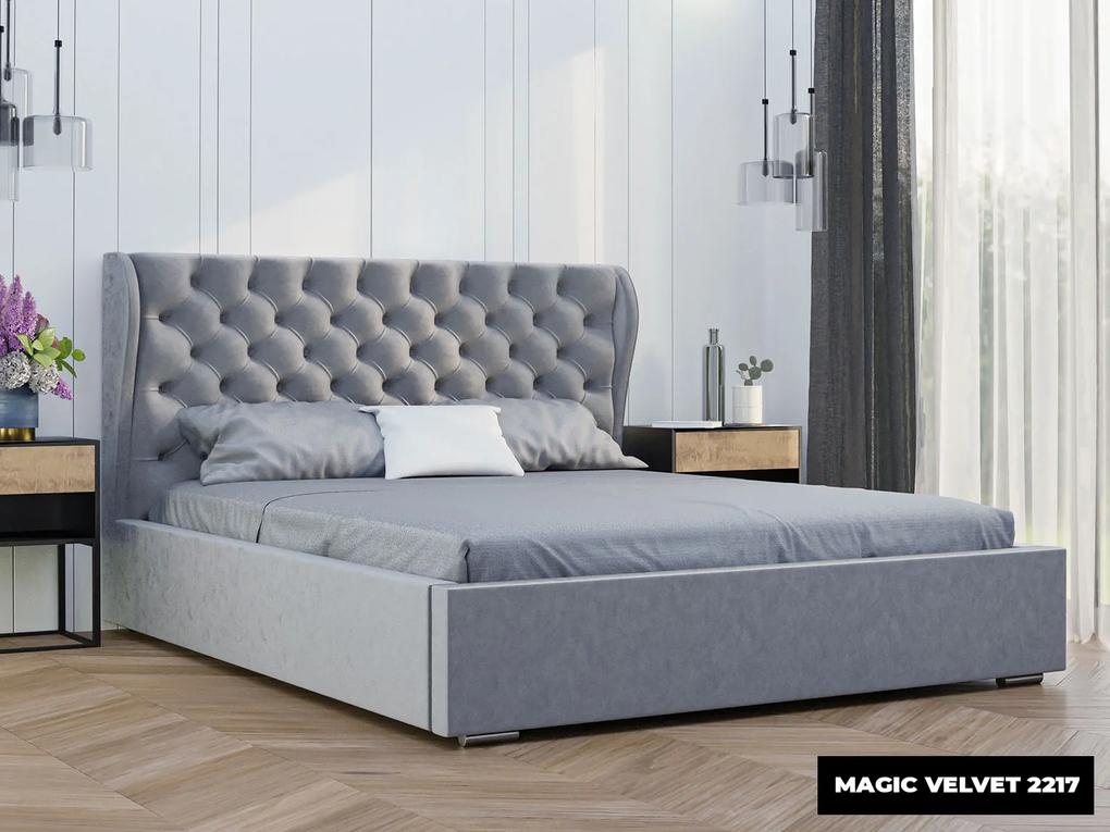 PROXIMA.store - Luxusná čalúnená posteľ LUNA ROZMER: 120 x 200 cm, TYP ROŠTU: KOVOVÝ ROŠT