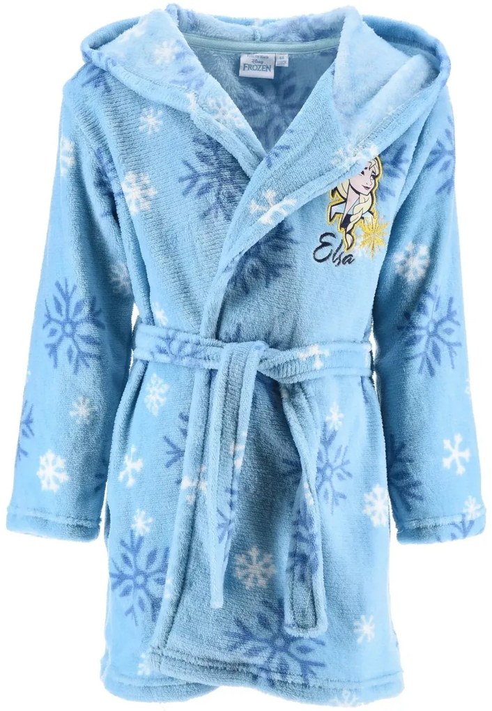 Dievčenský fleece župan s kapucňou Ľadové kráľovstvo - Frozen - motív Elsa, EU 98