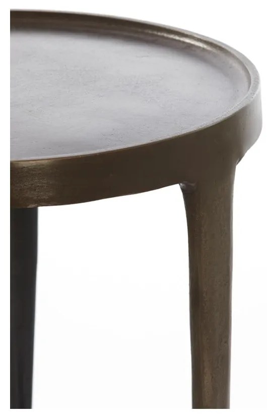 Kovový okrúhly odkladací stolík ø 43 cm Tobias – Light &amp; Living