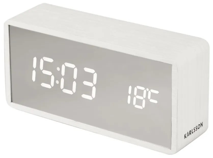 Designové LED hodiny - budík 5879WH Karlsson 15cm