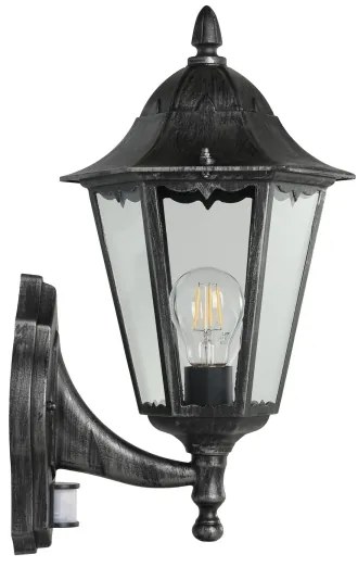 Eglo 93458 - Vonkajšie nástenné svietidlo s čidlom navedie 1xE27/60W/230V