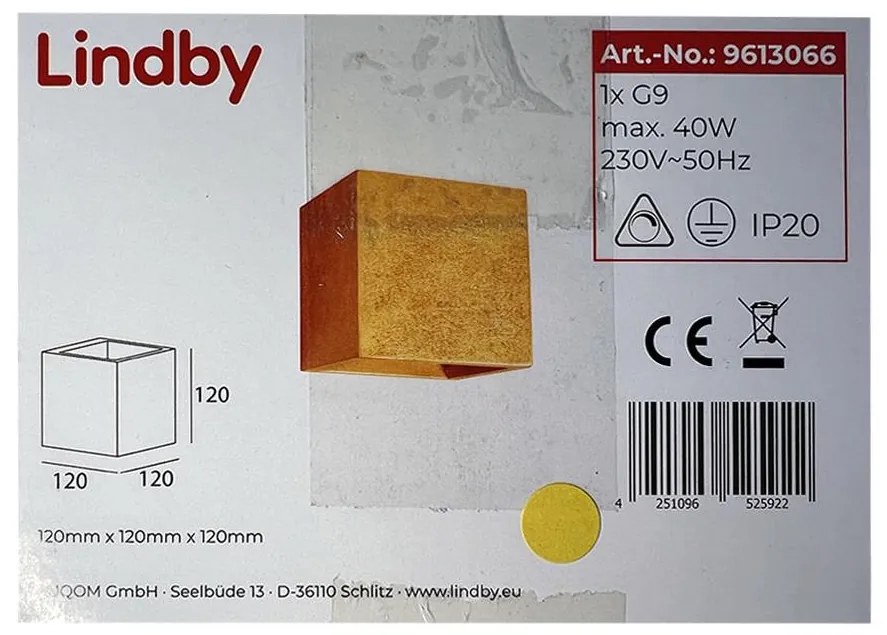 Lindby Lindby - Nástenné svietidlo YADE 1xG9/20W/230V LW0670
