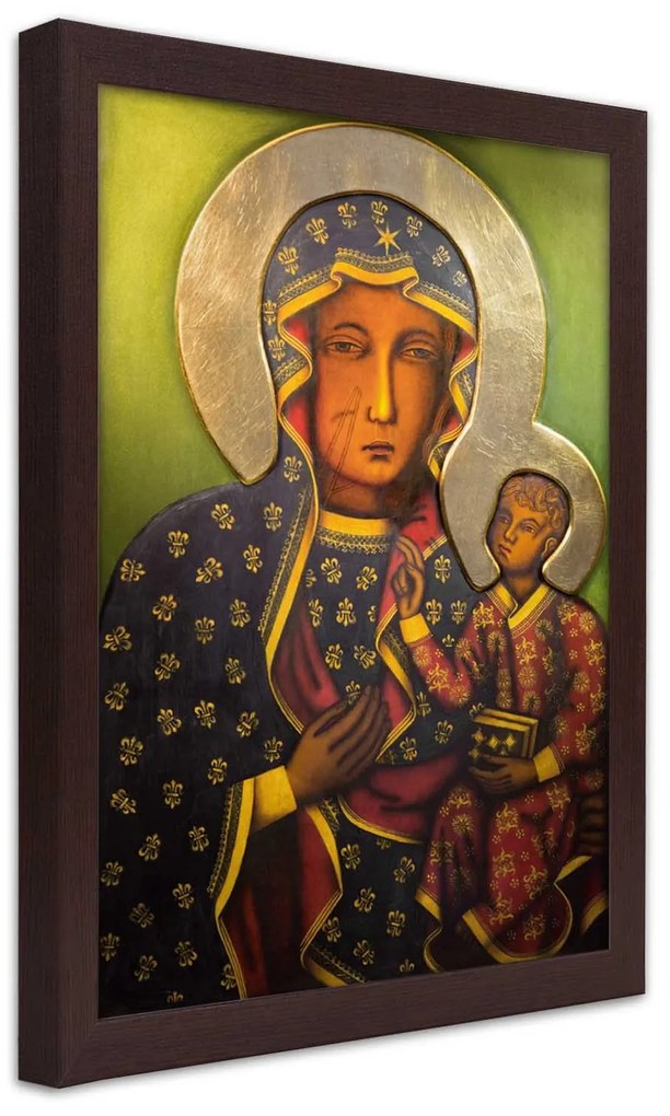 Gario Plagát Matka Božia Čenstochovská Farba rámu: Prírodná, Rozmery: 30 x 45 cm