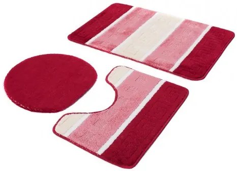 Sada kúpeľňových koberčekov MULTI C5016 červený grécky