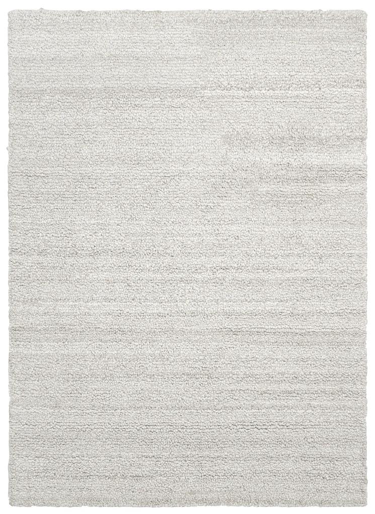 Slučkový vlnený koberec Ease, veľký – sivobiely