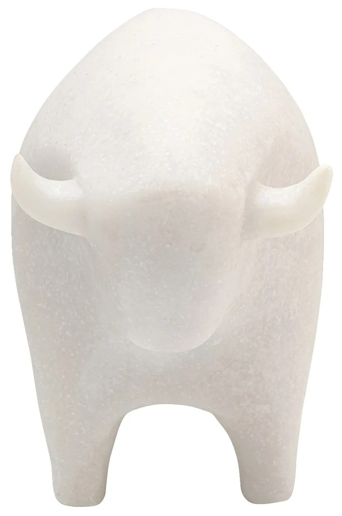 Bull soška biela 21 cm