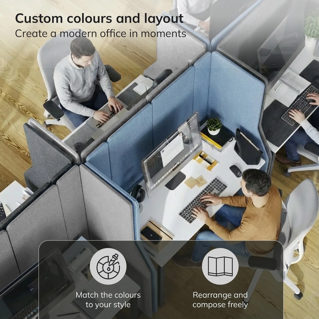 Akustická stena SADIE Carbon Fog 280/145 cm