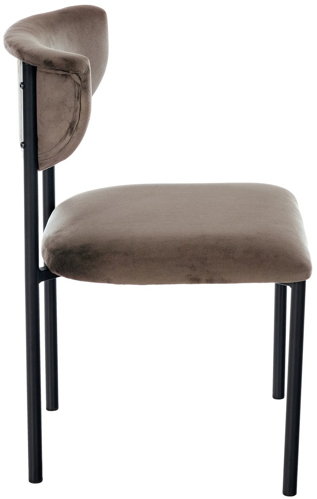 Stolička pre návštevy Gambell zamat - hnedá