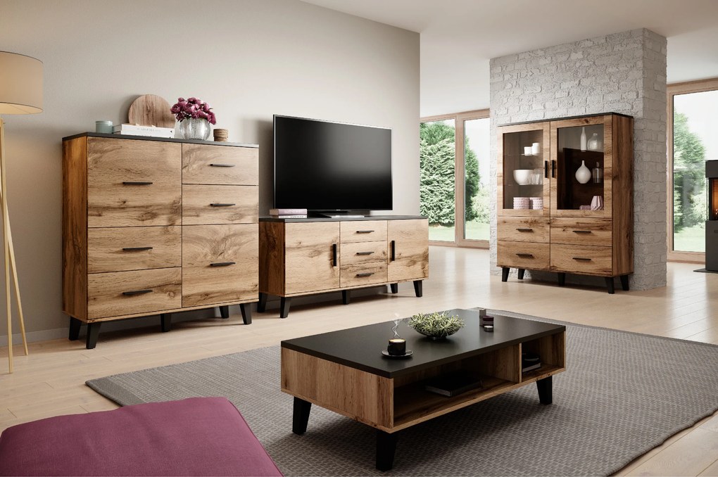 Cama Moderný konferenčný stolík Lotus - dub