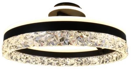 LED Stmievateľný prisadený luster LED/86W/230V 3000-6500K čierna + diaľkové ovládanie