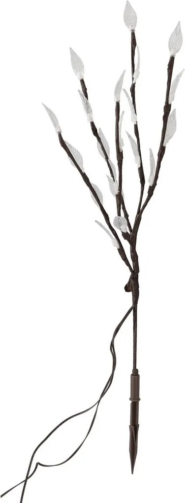Solárna lampa s 3 ramenami, 60 LED, teplá biela, 60 cm