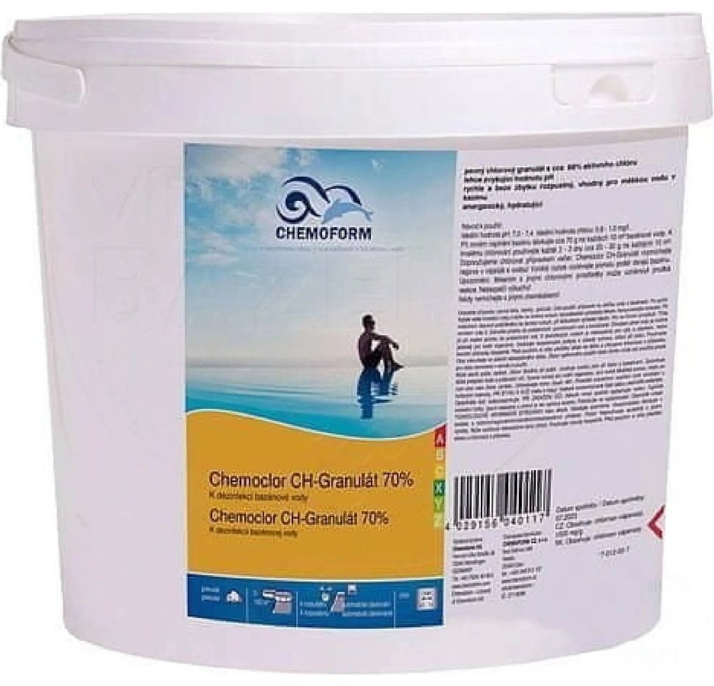 Chlór Super Schock 70 kg 5 kg, šokový chlór proti riasam Chemoclor