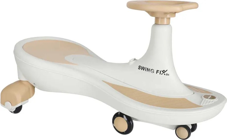 KIK Gravitačná jazda Swing Fix S4, 76 cm, béžová, LED kolesá a hudba