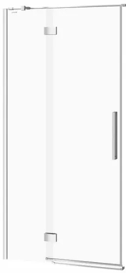 Cersanit Crea, krídlové dvere do otvoru 100X200 cm (ľavé), 8mm číre sklo, chrómový profil, S159-001