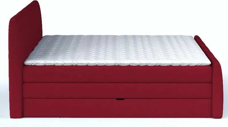 Posteľ boxspring Fresco 180x200 cm, červená látka