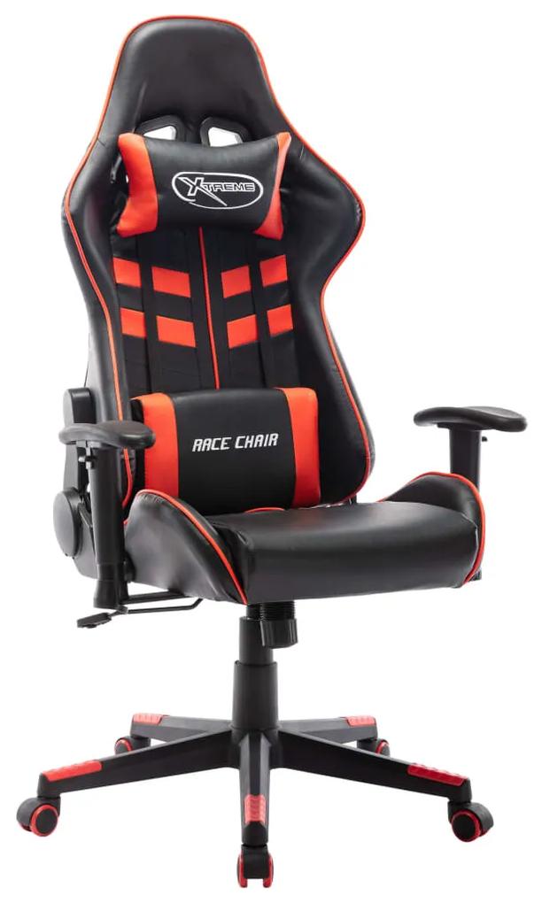 Herná stolička čierno-červená umelá koža
