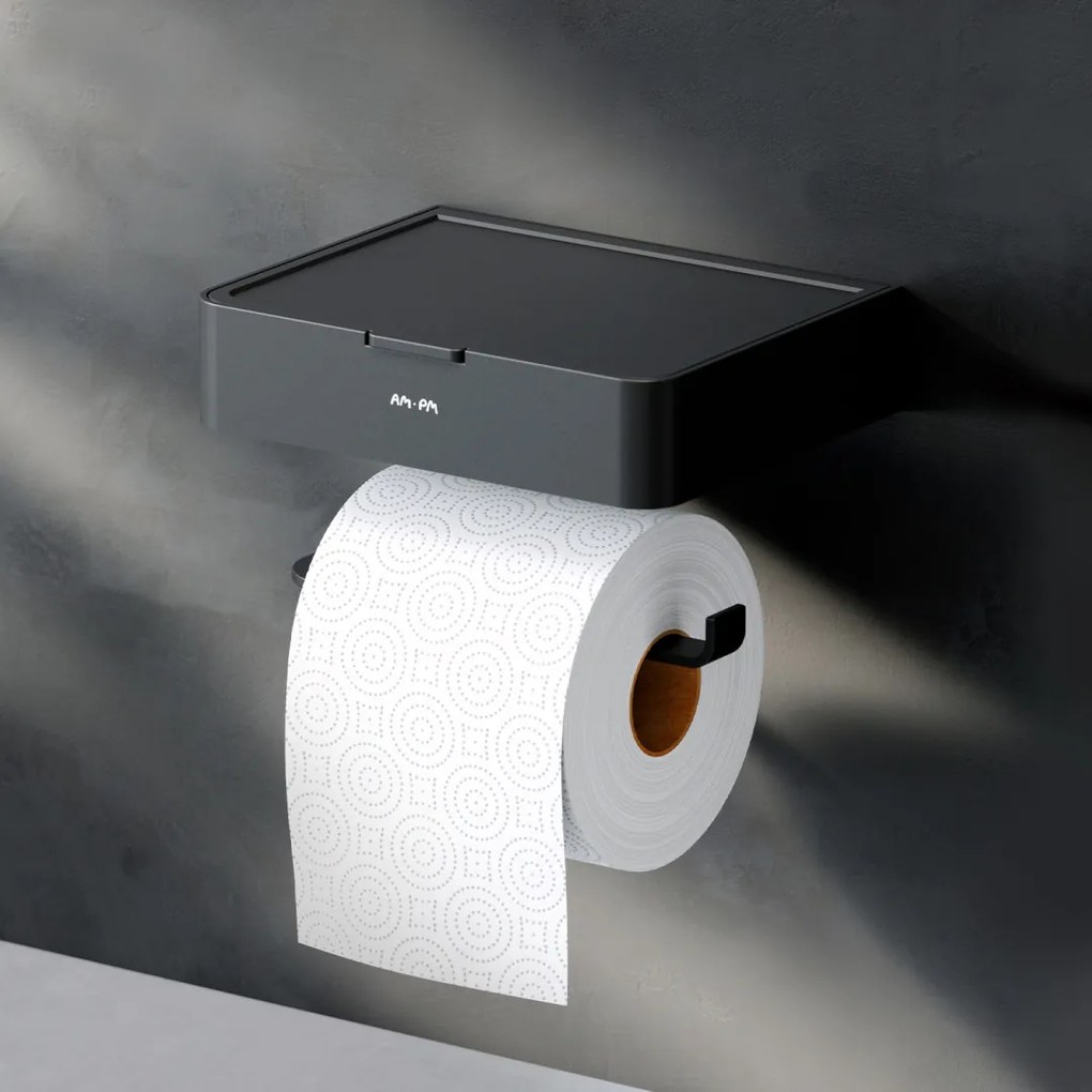 Držiak na toaletný papier AM.PM Inspire 2.0 AIB341522 s boxom, čierny