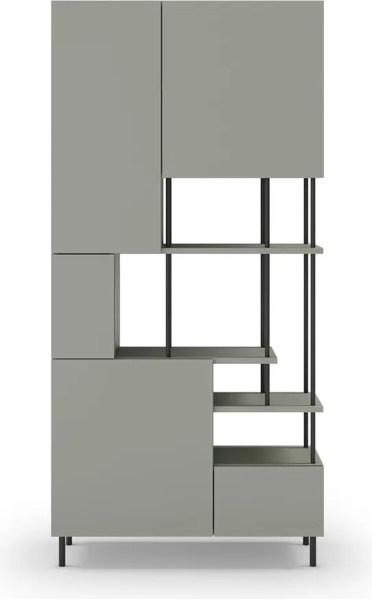 Zelenosivá knižnica 84x175 cm Perla – Marckeric