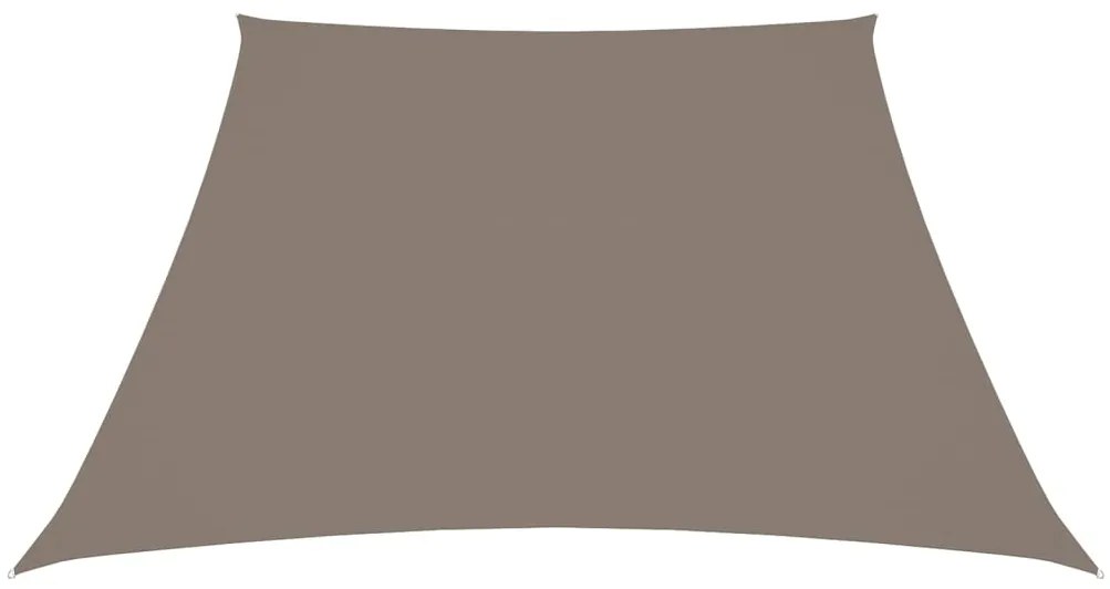 vidaXL Tieniaca plachta, oxford, lichobežník 3/5x4 m, sivohnedá