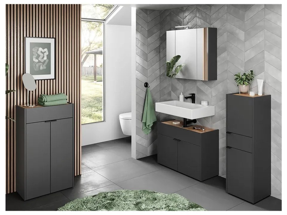 Antracitová kúpeľňová zostava Forano – Germania