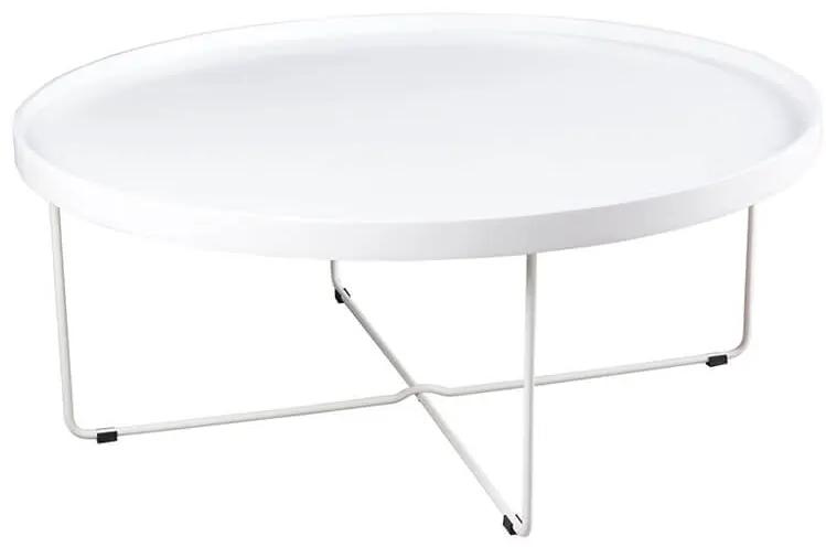 Konferenčný stolík bunro ø 90 cm biely MUZZA