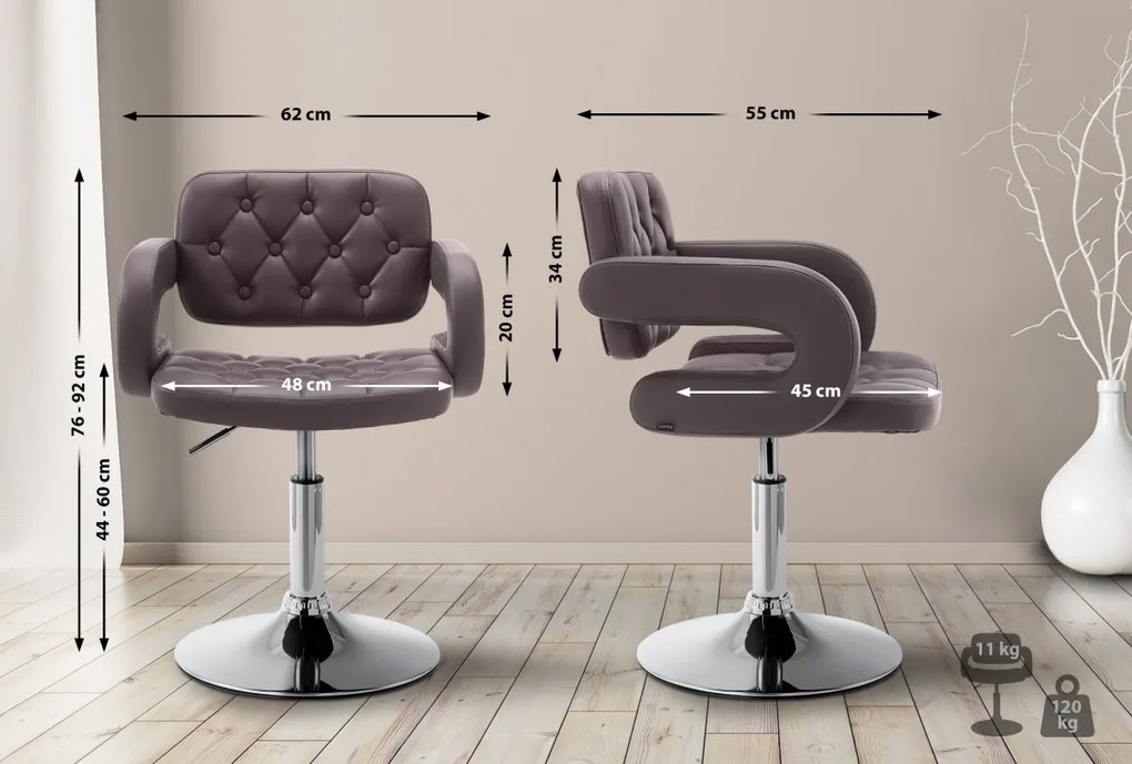 Stolička Dublin lounger - Hnedá