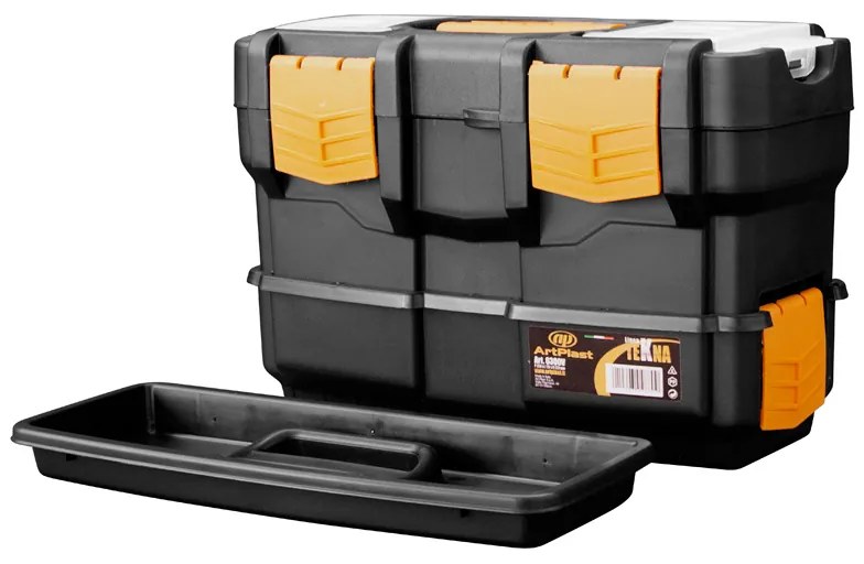 Plastový kufor na náradie s prídavným boxom 350x170x230 mm
