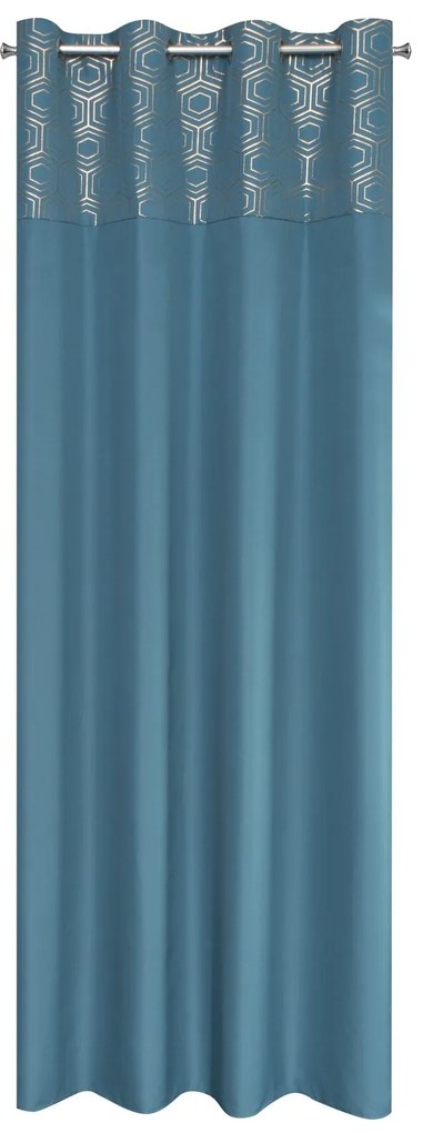ZÁVES NA KRÚŽKOCH DAFNE 140X250 CM MODRÁ