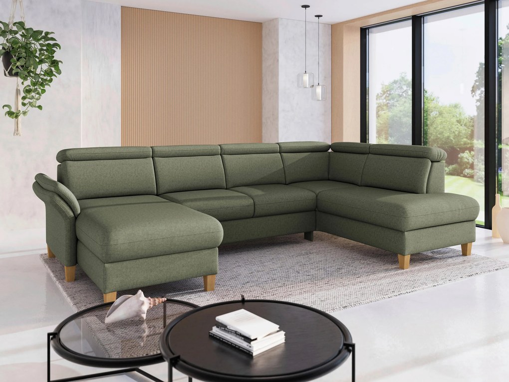 XXXLutz SEDACIA SÚPRAVA, textil, olivovozelená Sit & More - Sedačky - 00014402579K