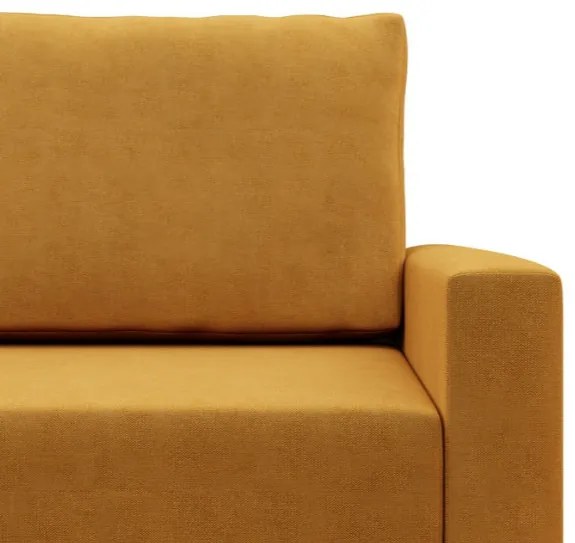 Trojmiestna rozkladacia sedačka BLANK Elegant žltá