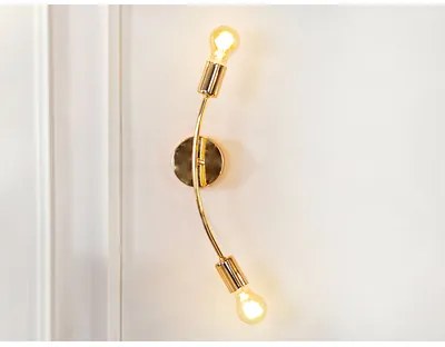 Nástenná lampa loftová zlatá KORTE