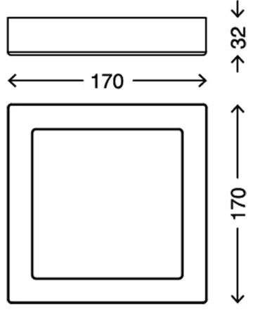 Briloner 7123-016 - LED stropné svietidlo FIRE LED/12W/230V 3000K 17x17 cm biela