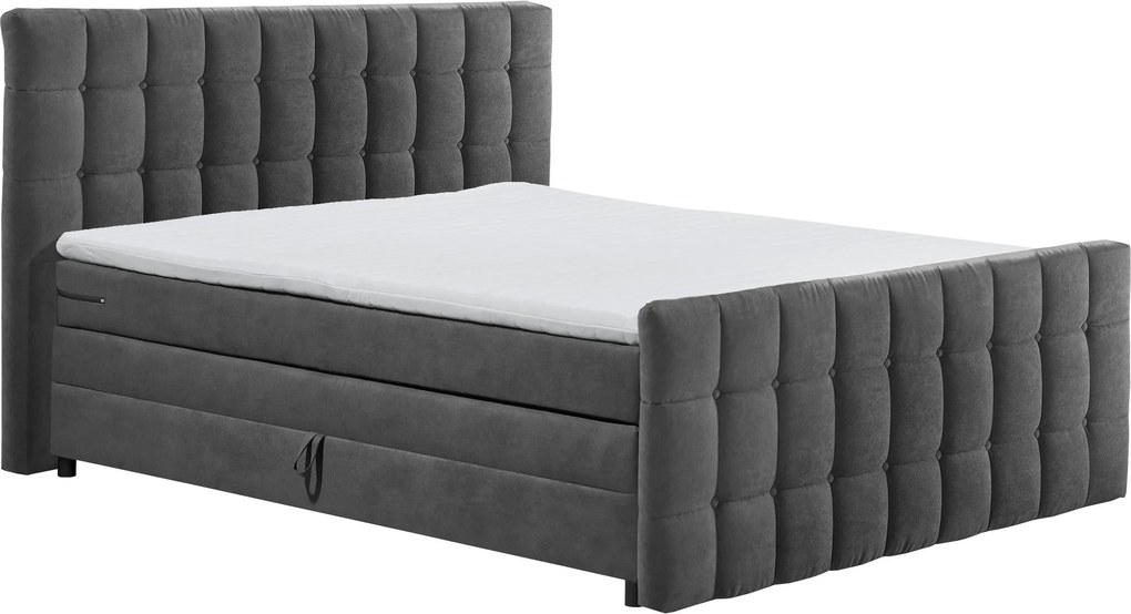 XXXLutz BOXSPRINGOVÁ POSTEĽ, 180/200 cm, antracitová MID.YOU - Online Only spálne - 002220047901