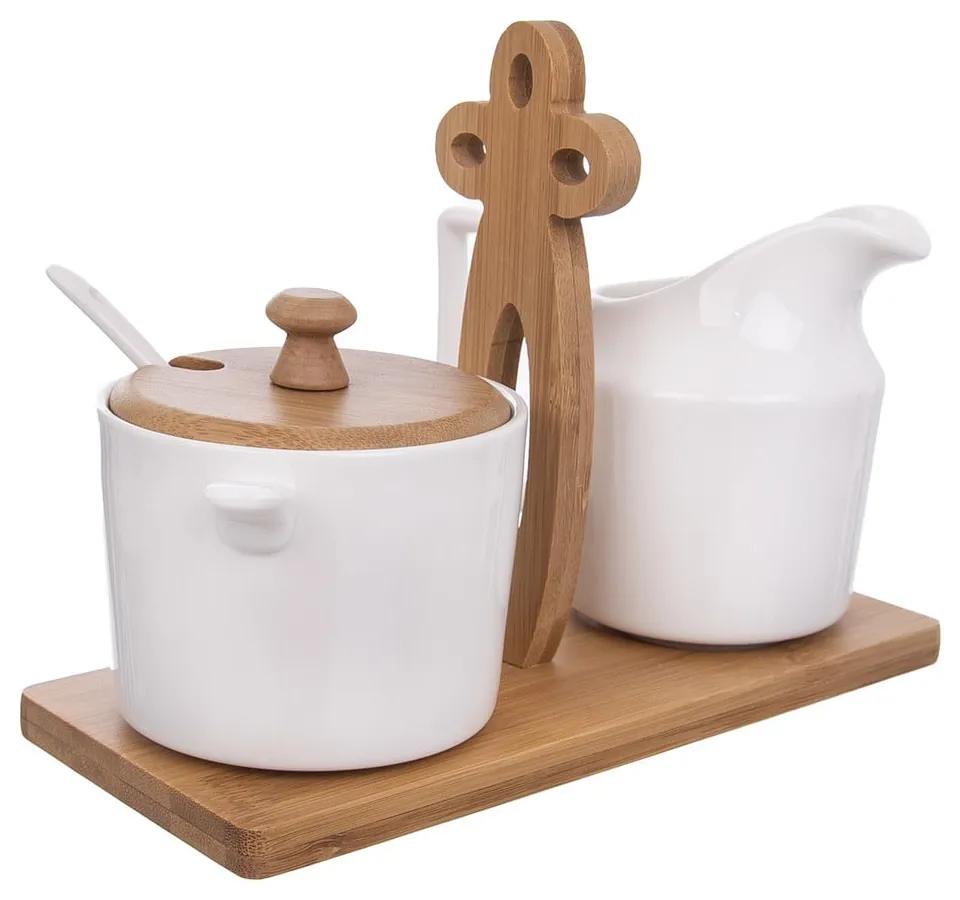 Porcelánová cukornička a nádobka na mlieko Whiteline - Orion