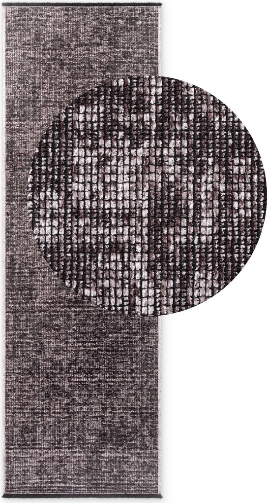 ELLE Decoration, Behúň Brilliance Prisma 106311 Brown z kolekcie Elle, 80x250, hnedá, obývacia izba