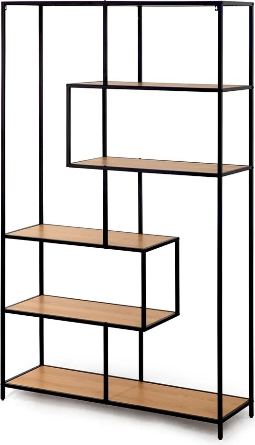 Noela Knižnica regál asymetrická ARCANA 185x114 prírodná