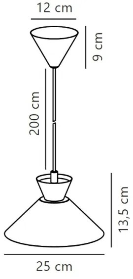 Nordlux - Luster na lanku DIAL 1xE27/40W/230V čierna