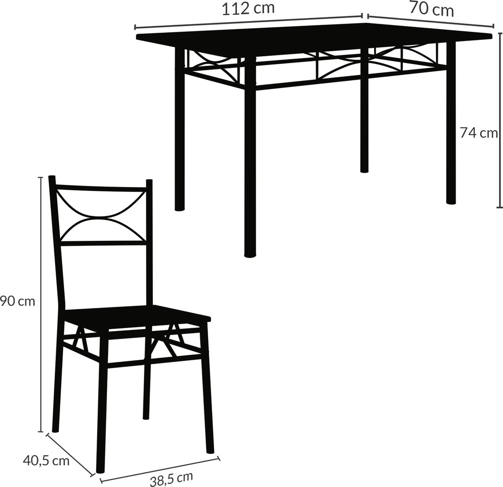 Jedálenský set Paul - biely