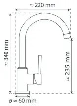 Schütte 79119 - Drezová batéria CORNWALL lesklý chróm